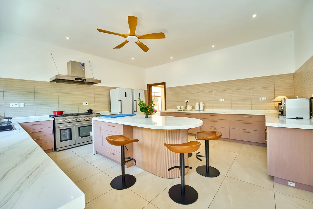 The villa kitchen